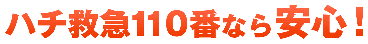 ハチ救急110番なら安心！